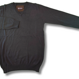 Cotton V-neck sweater in long sleeves and short sleeves