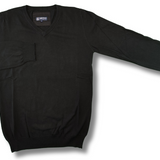Cotton V-neck sweater in long sleeves and short sleeves